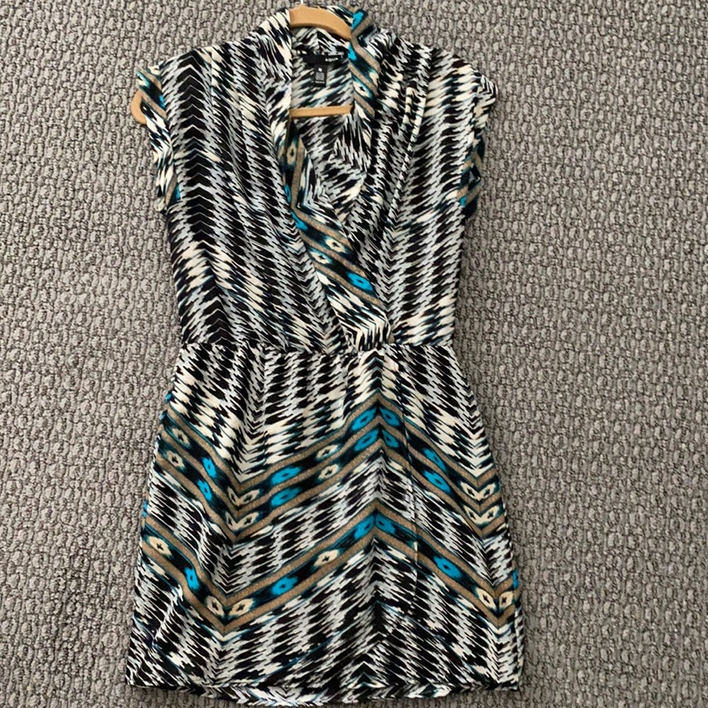 Aqua short sleeveless dress